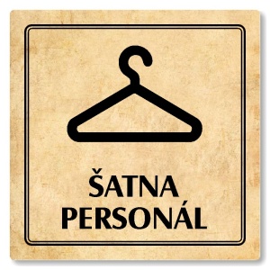 Šatna personál, 80x80mm, pergamen, Utah